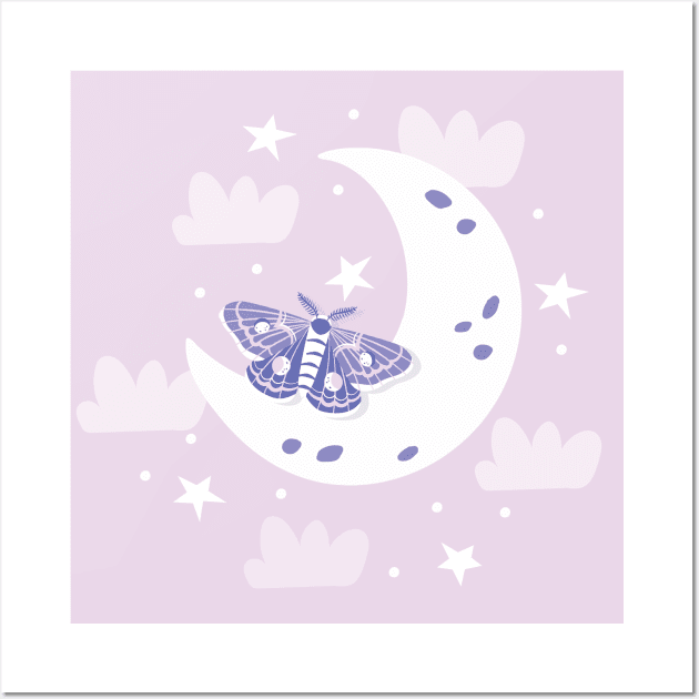 Mystical Moth Wall Art by allisonromerodesign